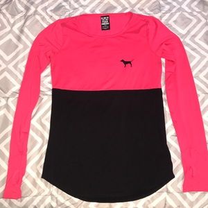 PINK LONG SLEEVE BLACK AND PINK